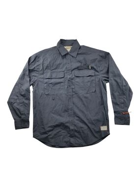 NWT Teva Men's M Navy Blue Utility Outdoor Shirt Cotton Hiking Fishing Outdoor